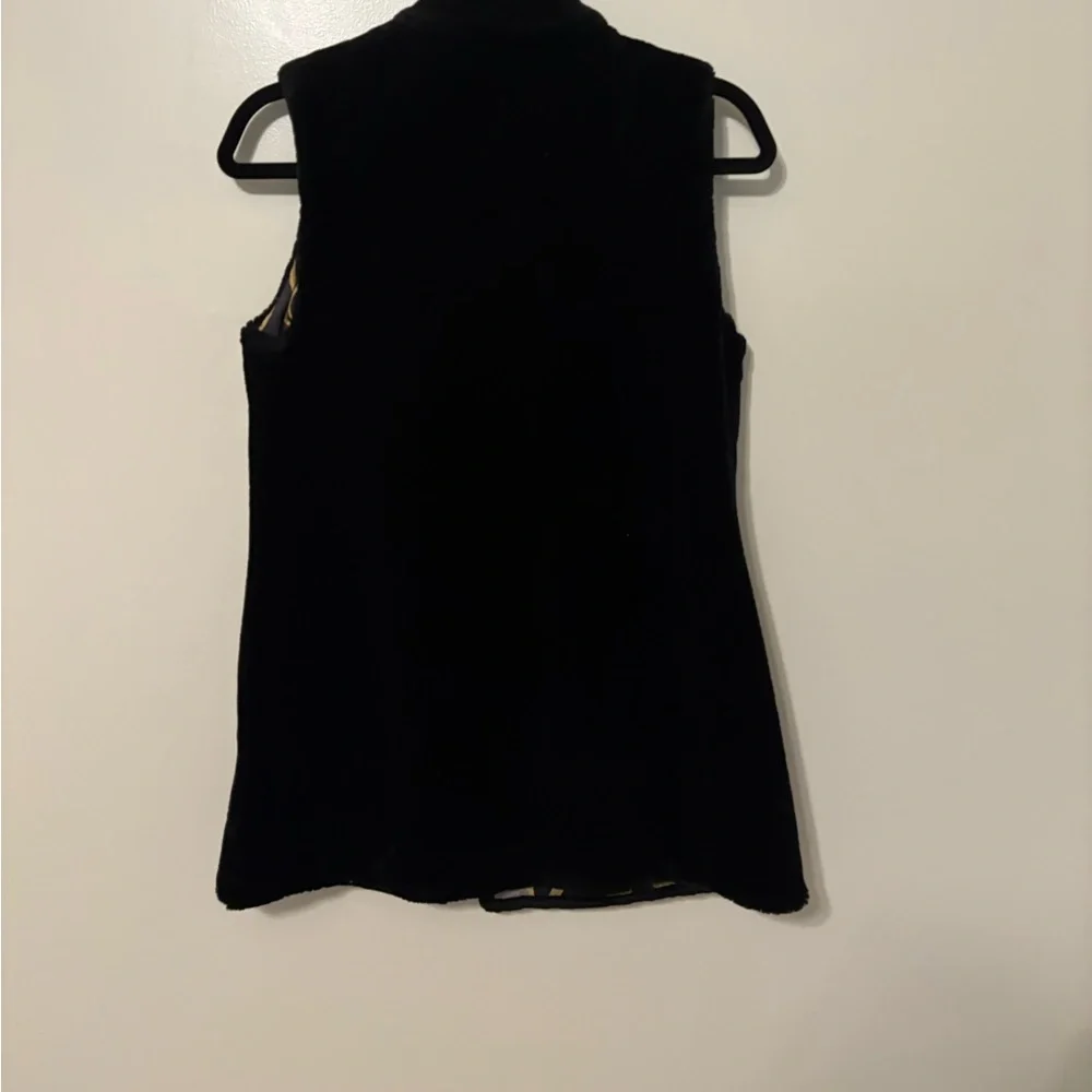 Women's black velvet vest S - Picture 4 of 10